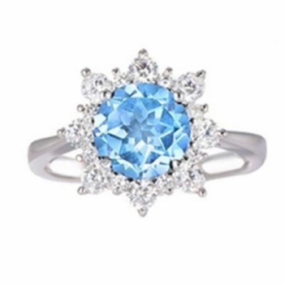 Sterling Silver Blue Sapphire Ring - Picture 4 of 4